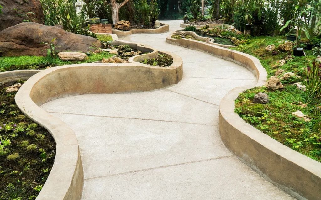 Uniquely designed concrete footpaths stimulate the mind of any passerby in Central Coast