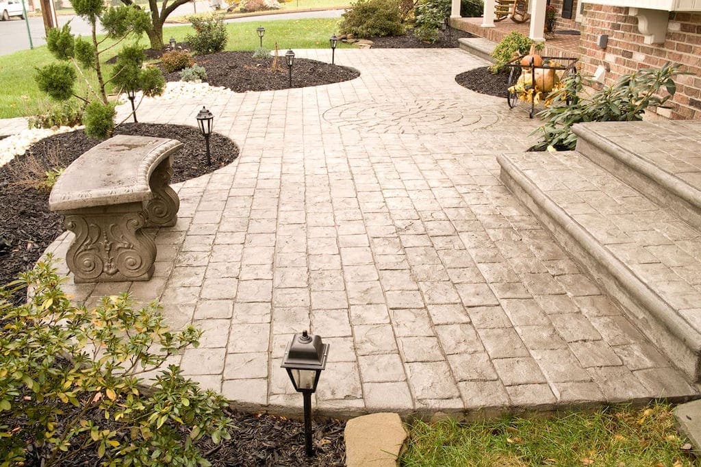 Stamped concrete adds curb appeal to pathways in Central Coast