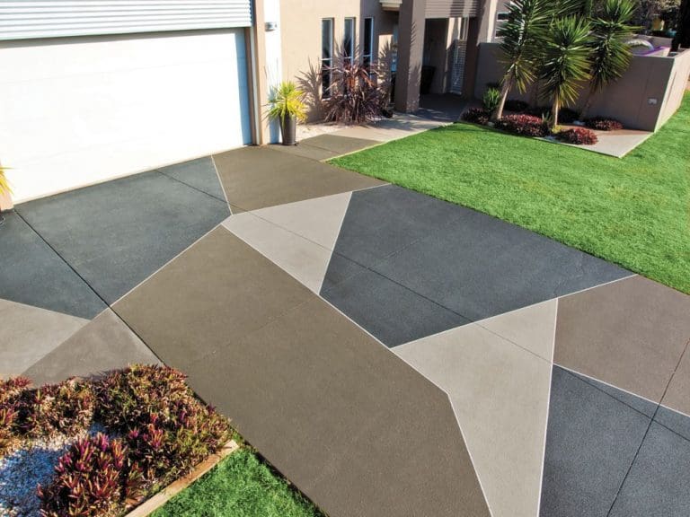 Coloured concrete driveways make a welcoming site  even to passerby's in Central Coast